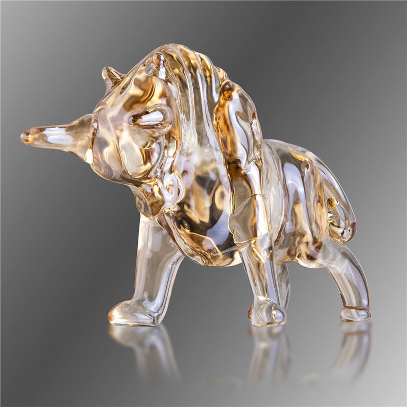 Escultura de Touro em Cristal Aureus