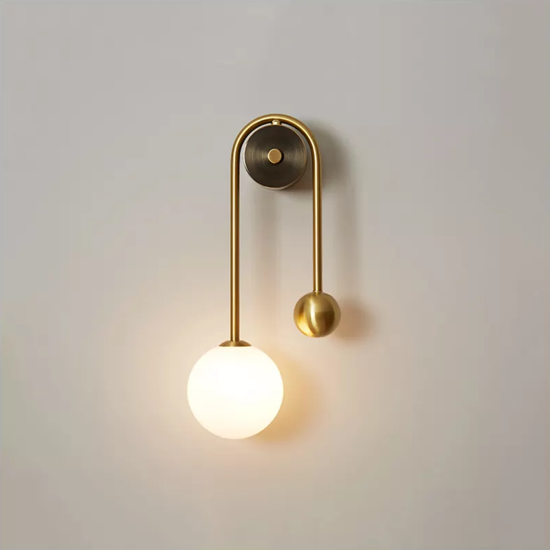 Candeeiro de Parede Nórdico Dourado