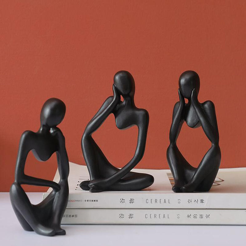 Estatuetas Esculturais Trio Pensador