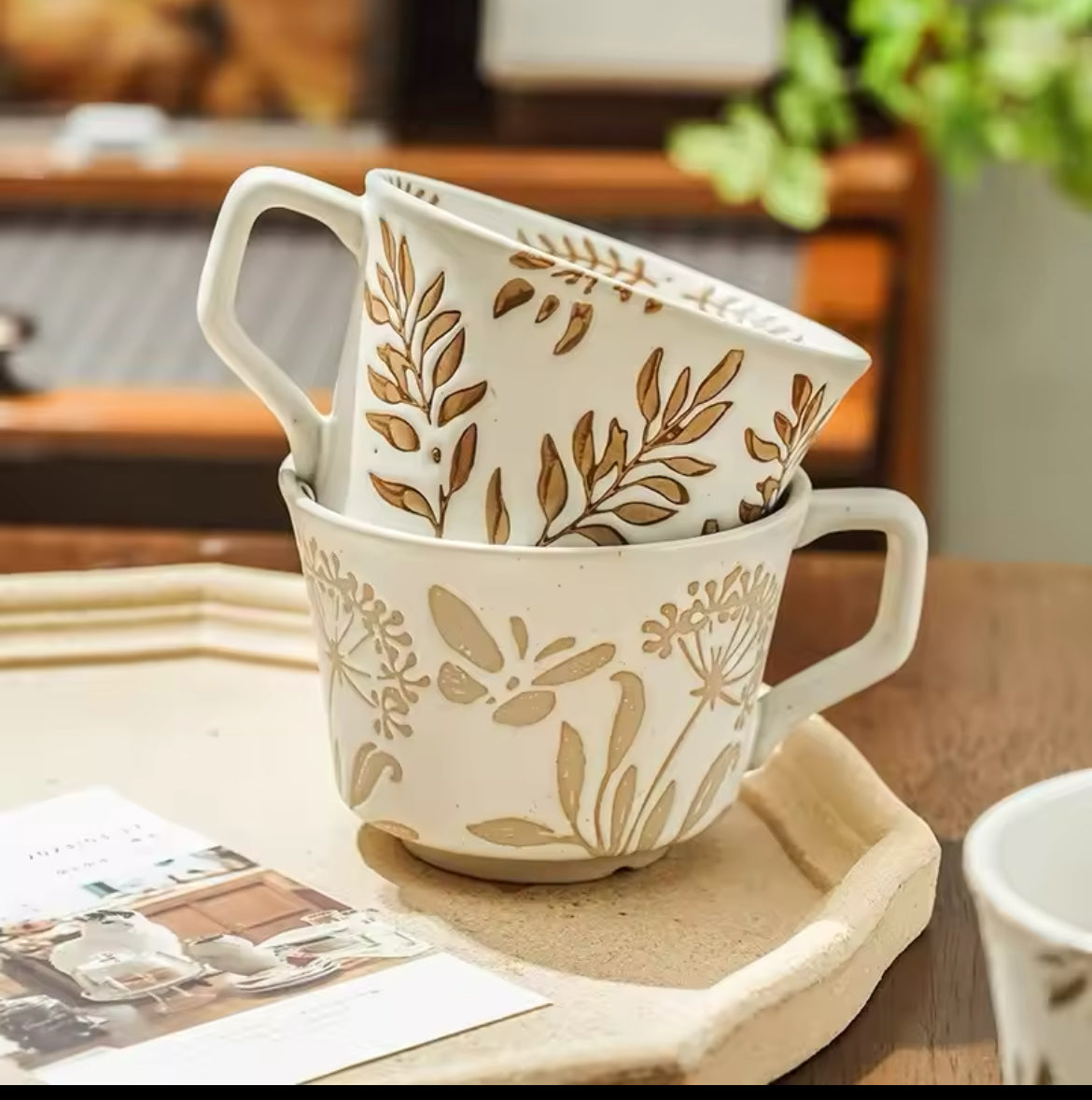 Caneca em Cerâmica Botânica Nórdica – 350ml