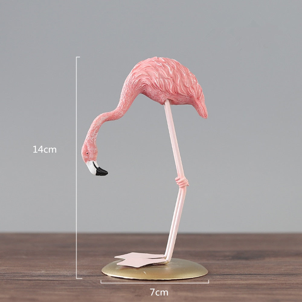 Escultura de Flamingo Rosa Fleur
