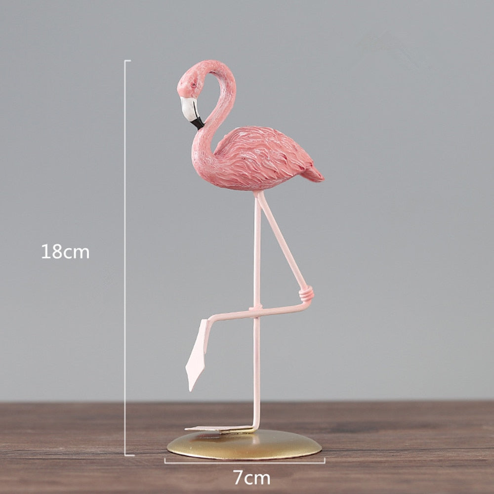 Escultura de Flamingo Rosa Fleur