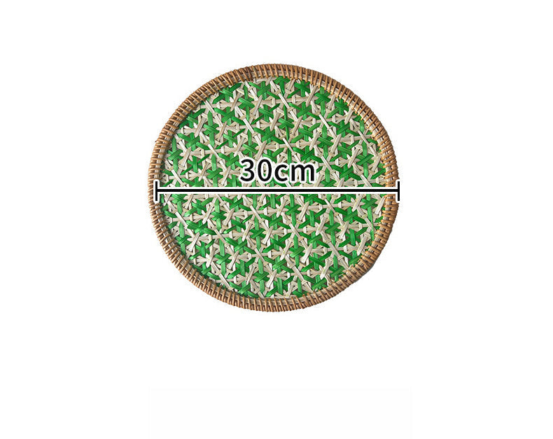Individuais Entrançados em Rattan Natural – 30cm