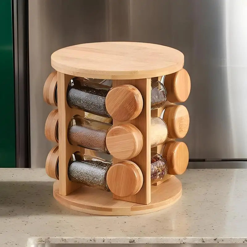 Organizador de Especiarias em Madeira