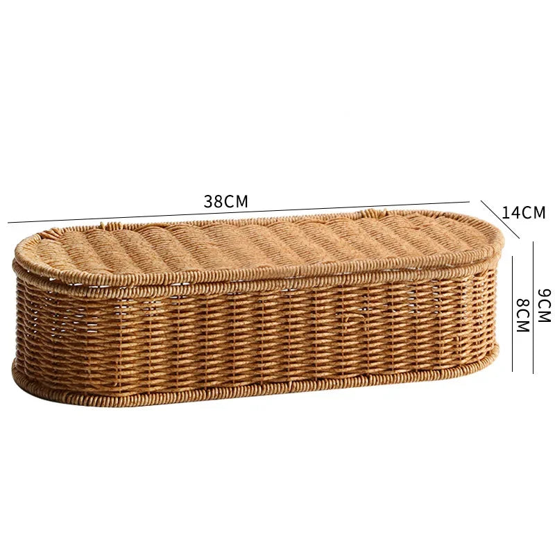 Cesto de Arrumação Boho em Rattan