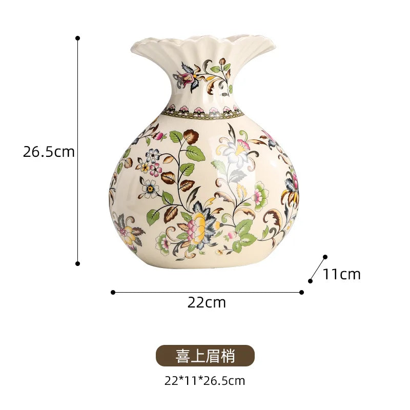 Elegante Jarra Floral em Cerâmica