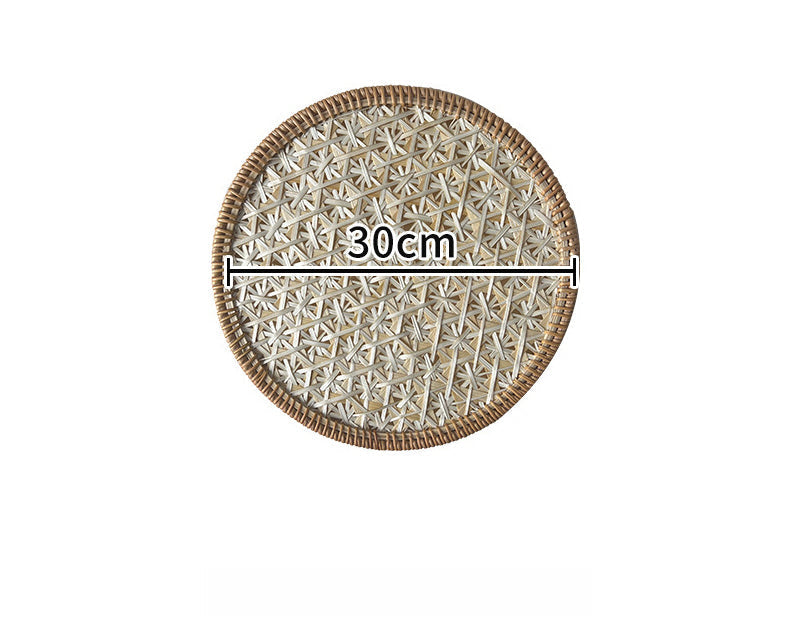 Individuais Entrançados em Rattan Natural – 30cm