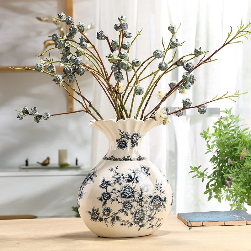 Elegante Jarra Floral em Cerâmica