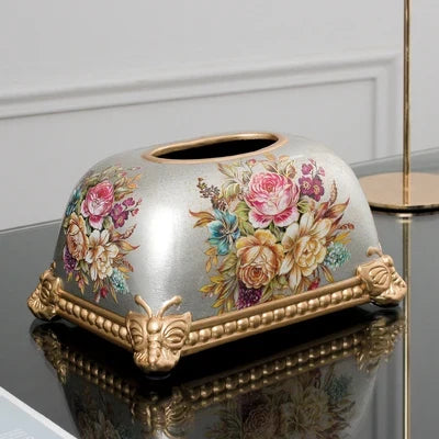 Elegante Caixa de Lenços em Cerâmica