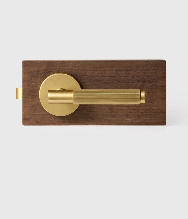 Elegante Conjunto de Puxadores de Porta em Latão