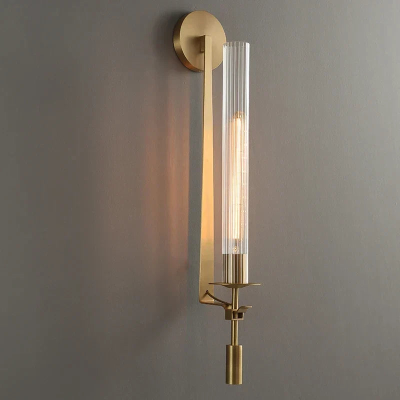 Candeeiro de Parede Moderno Dourado
