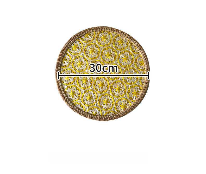 Individuais Entrançados em Rattan Natural – 30cm
