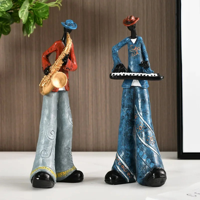 Estátua de Músico Abstrato em Resina