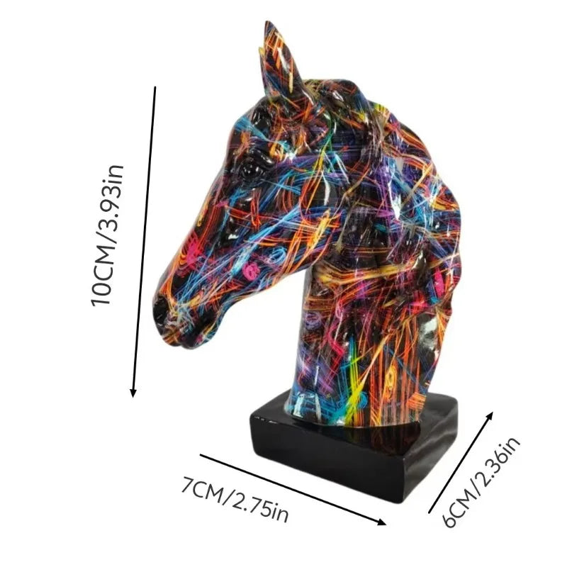 Vibrante Escultura de Animal em Graffiti