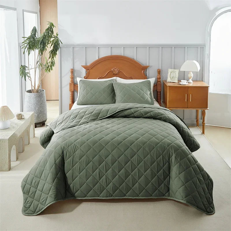 Elegante Conjunto de Colcha Acolchoada