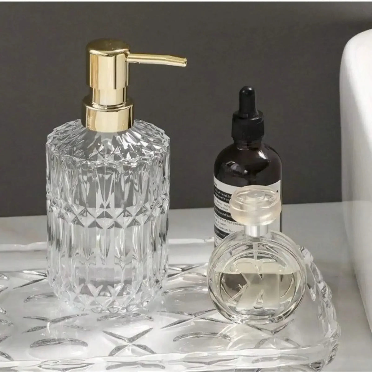 Elegante Doseador de Sabonete em Vidro 400ml