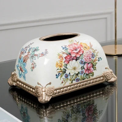 Elegante Caixa de Lenços em Cerâmica