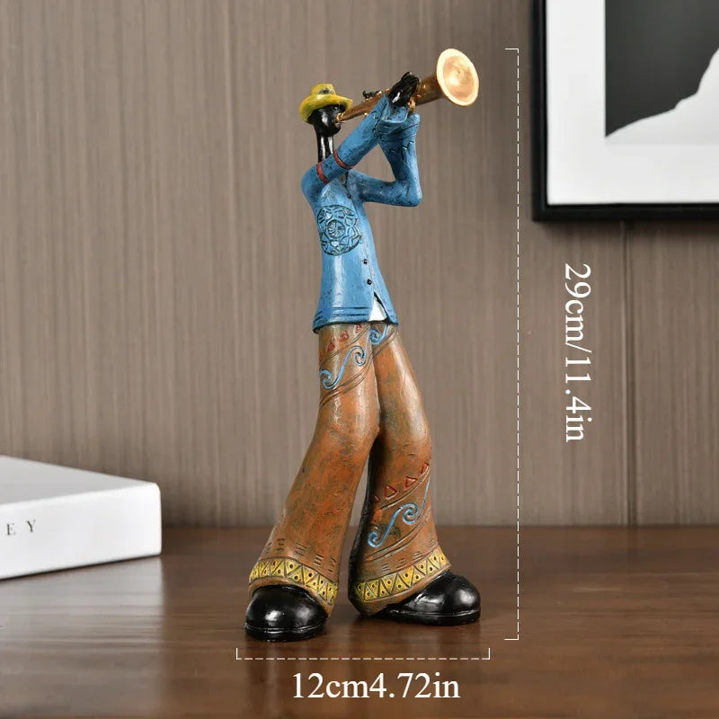 Estátua de Músico Abstrato em Resina