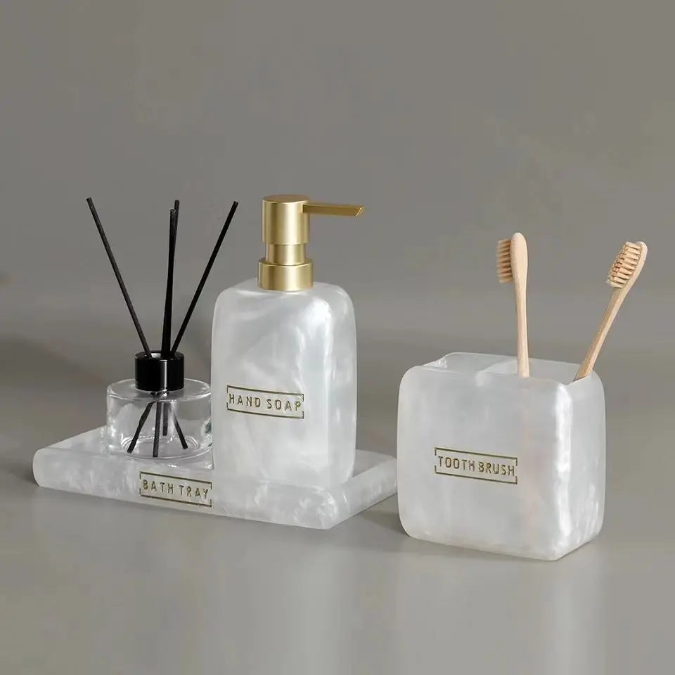 Elegante Conjunto de Doseadores de Casa de Banho