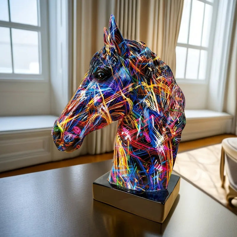 Vibrante Escultura de Animal em Graffiti