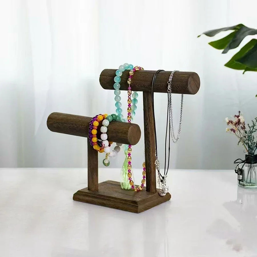 Elegante Suporte de Relógios em Madeira