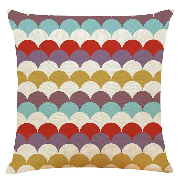 Capas de Almofada Geométricas Coloridas – Conjunto de 4, 45 × 45cm