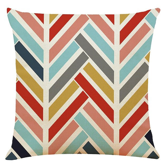 Capas de Almofada Geométricas Coloridas – Conjunto de 4, 45 × 45cm