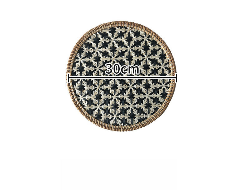 Individuais Entrançados em Rattan Natural – 30cm