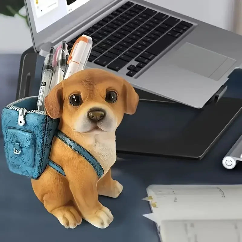 Adorável Porta-Canetas Cachorrinho