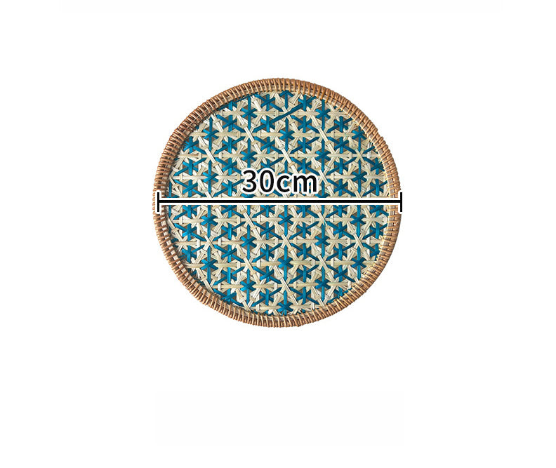 Individuais Entrançados em Rattan Natural – 30cm