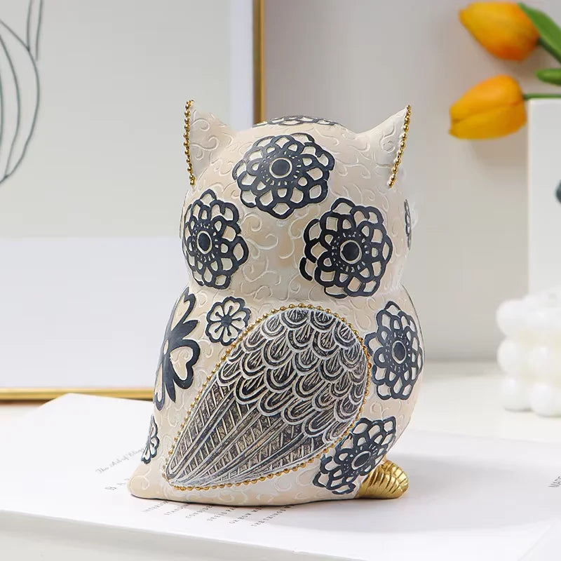 Encantadora Decoração Escultura de Coruja
