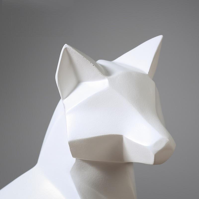 Escultura de Raposa Geométrica Lumi