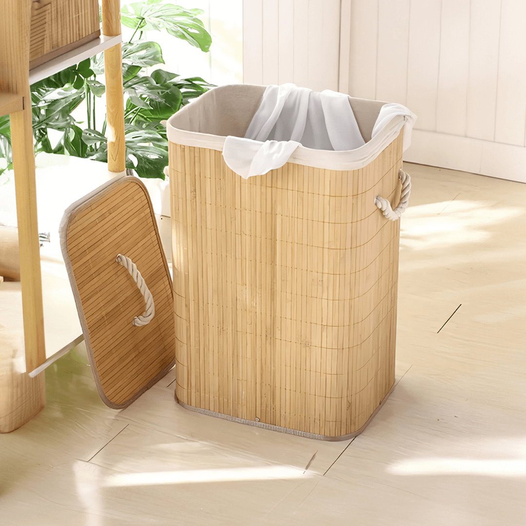 Cesto de Roupa em Bambu com Tampa – 60cm