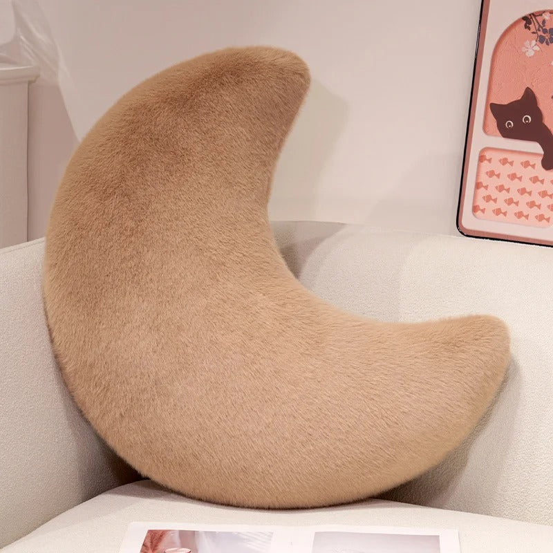 Almofada de Peluche Lua Crescente – Macia e Aconchegante