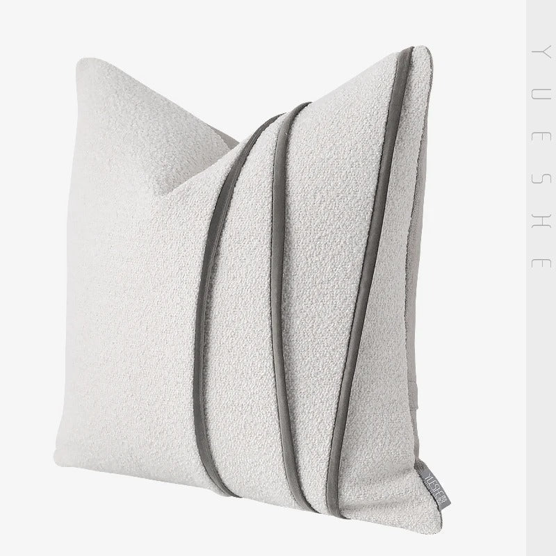 Almofada Minimalista com Pespontos – 45 × 45cm