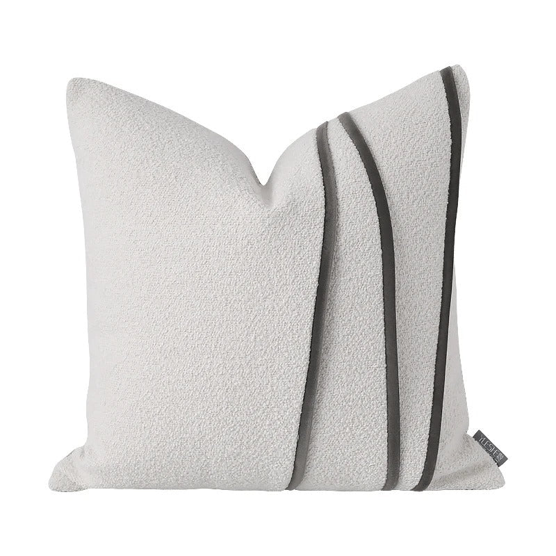 Almofada Minimalista com Pespontos – 45 × 45cm