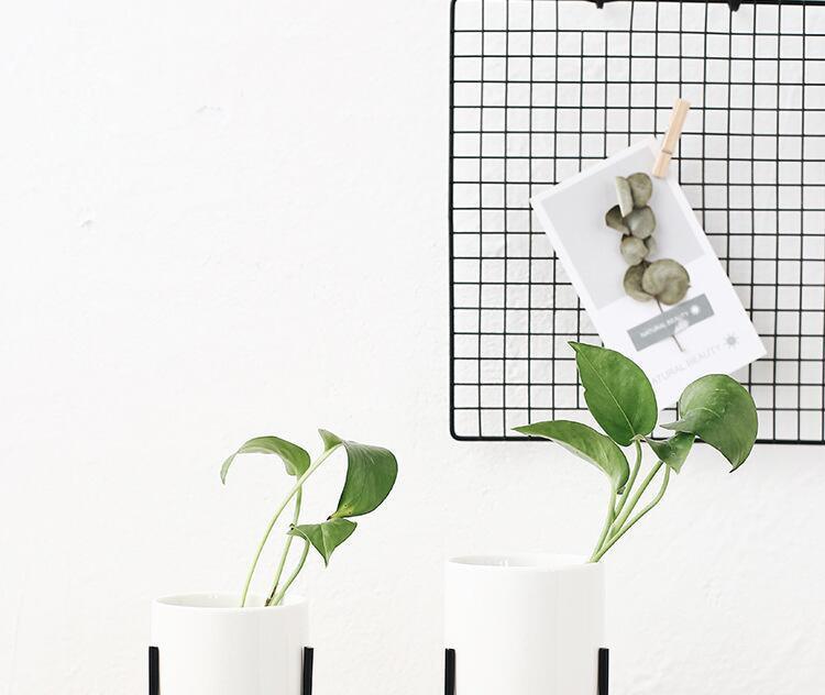 Vasos de Cerâmica para Flores com Suporte Moderno