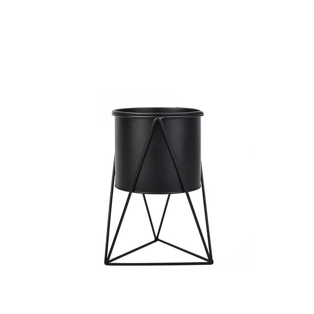 Vaso Circular em Cerâmica com Suporte