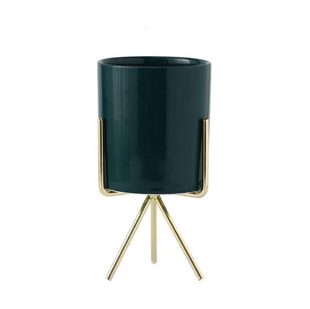 Vasos de Cerâmica para Flores com Suporte Moderno