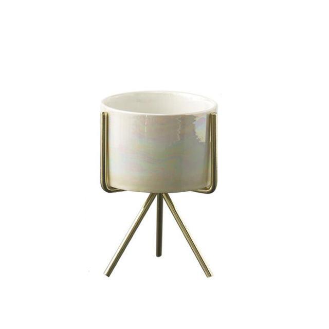 Vasos de Cerâmica para Flores com Suporte Moderno