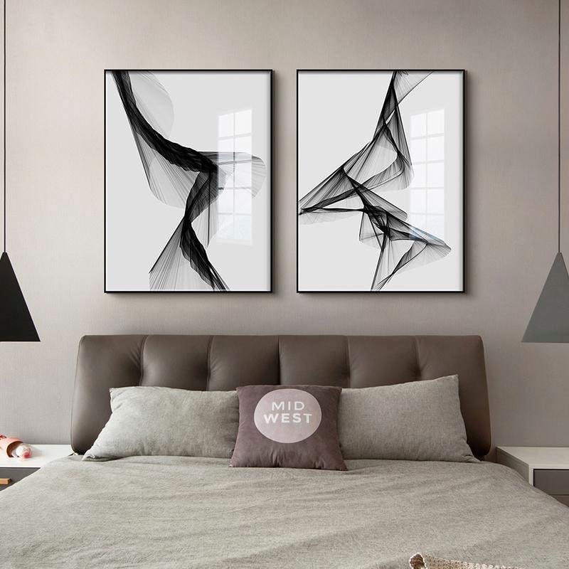 Telas Abstratas a Preto e Branco