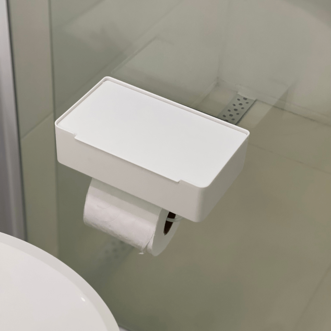 Suporte de Papel Higiénico de Parede 3M com Prateleira de Arrumação