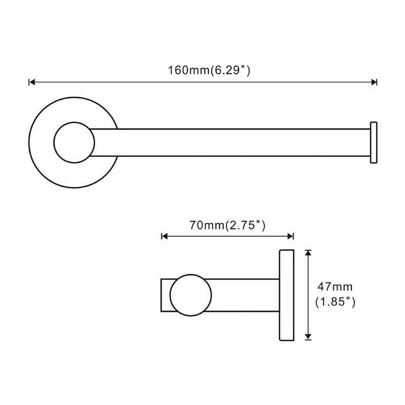 Suporte de Papel Higiénico Minimalista de Parede