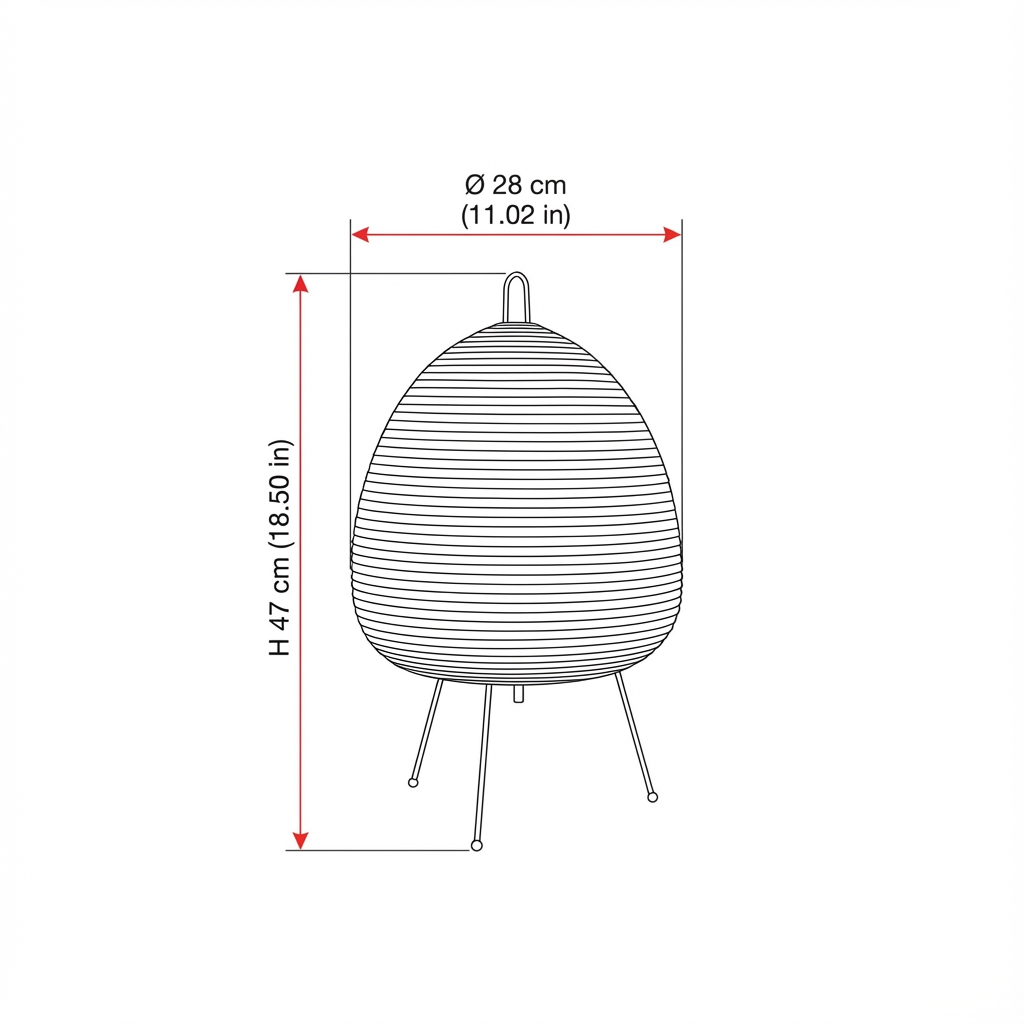 Candeeiro de Mesa LED Wabi-Sabi em Papel de Arroz