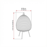 Candeeiro de Mesa LED Wabi-Sabi em Papel de Arroz