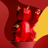 Escultura de Gato Geométrico Maneki