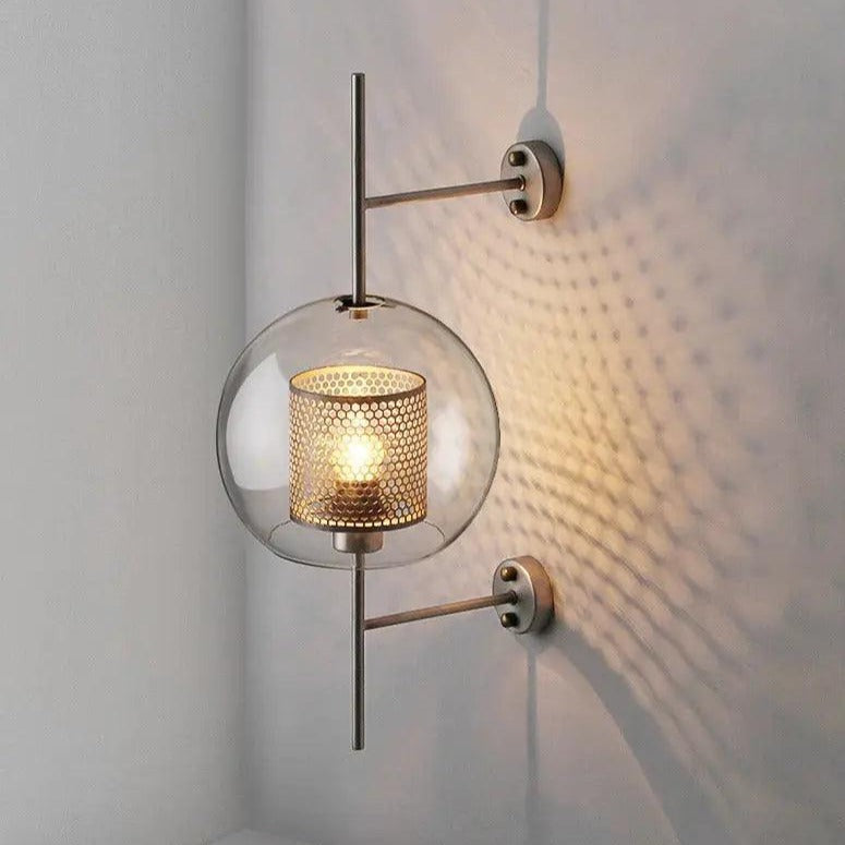 Candeeiro de Parede Moderno em Vidro para Casa de Banho