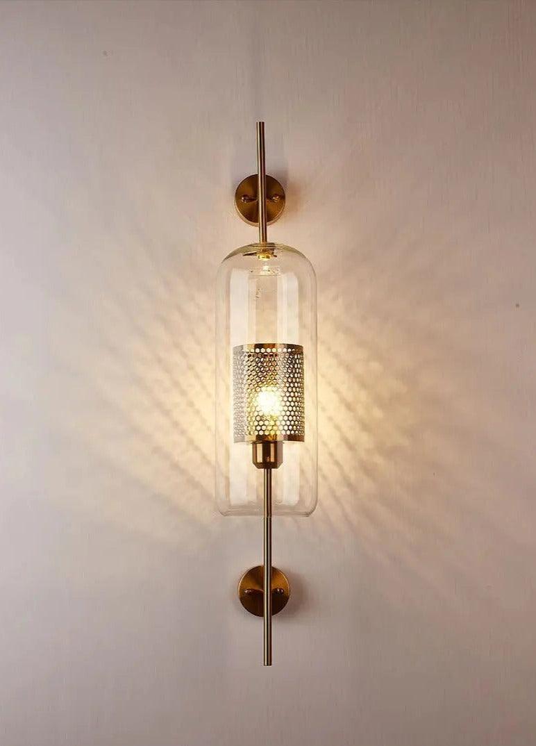 Candeeiro de Parede Moderno em Vidro para Casa de Banho