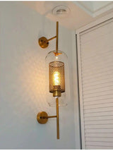 Candeeiro de Parede Moderno em Vidro para Casa de Banho