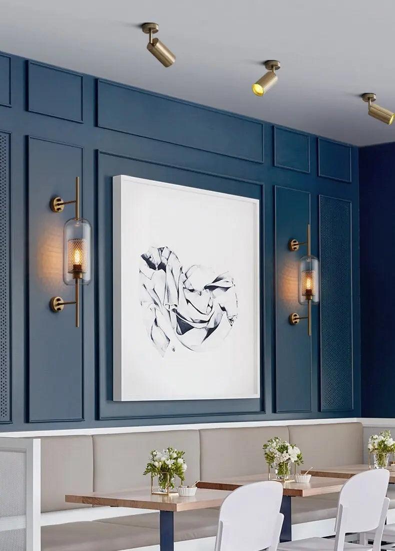 Candeeiro de Parede Moderno em Vidro para Casa de Banho